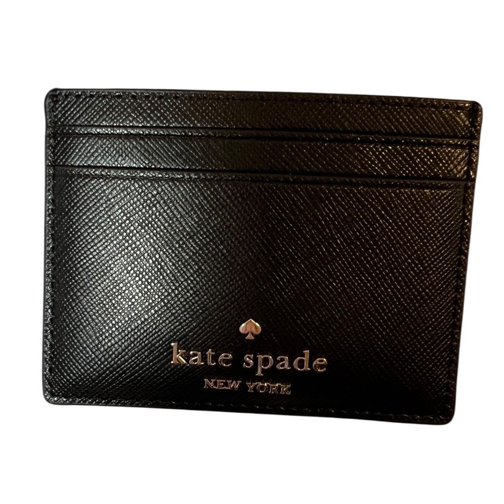Kate Spade New York Slim Jim Black Leather Cardholder
